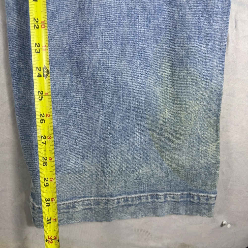 American Eagle Womens Baggy Wide-Leg Cargo Jeans Blue‎ Denim Stretch 8 Regular - Picture 16 of 16